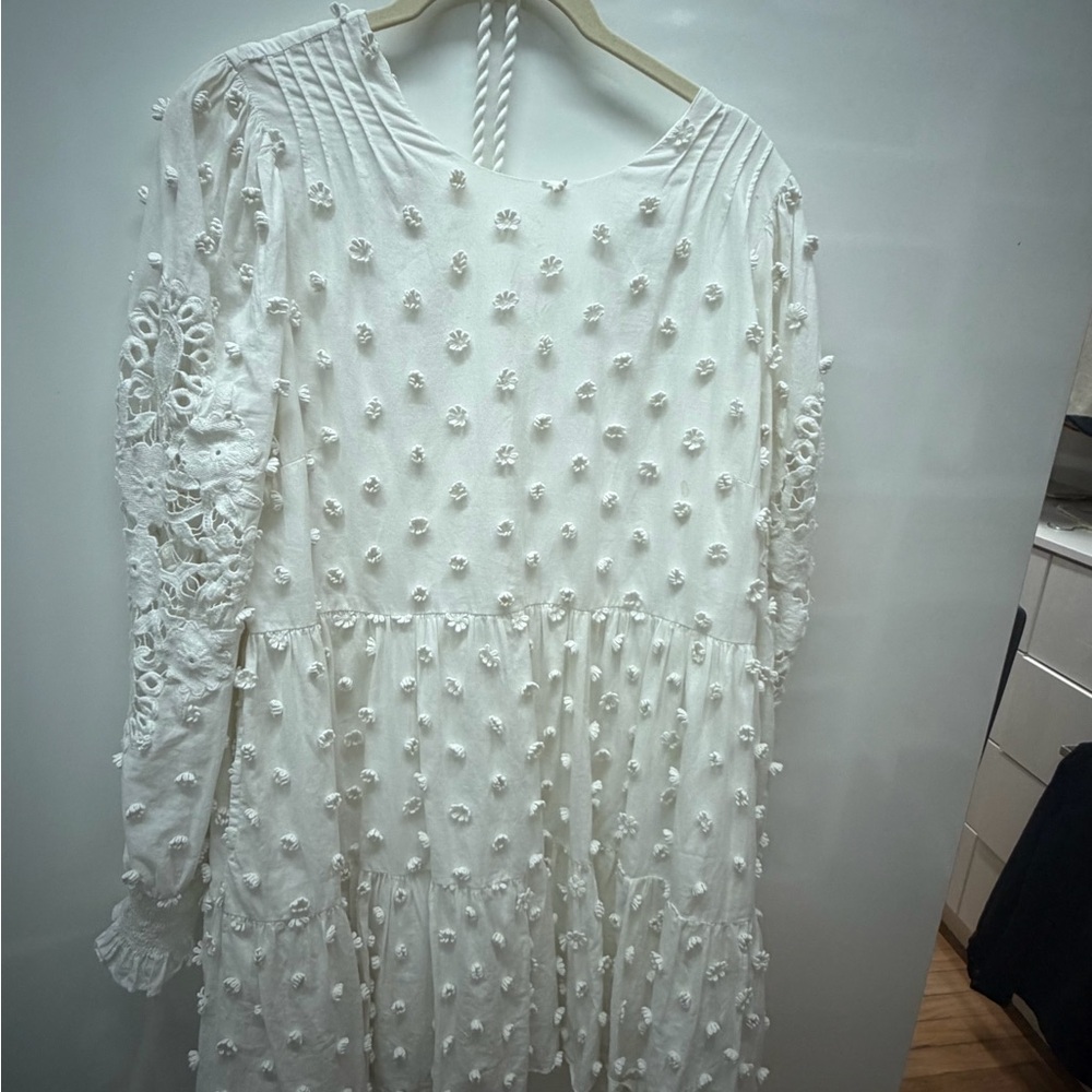 Cami NYC White Textured Dress